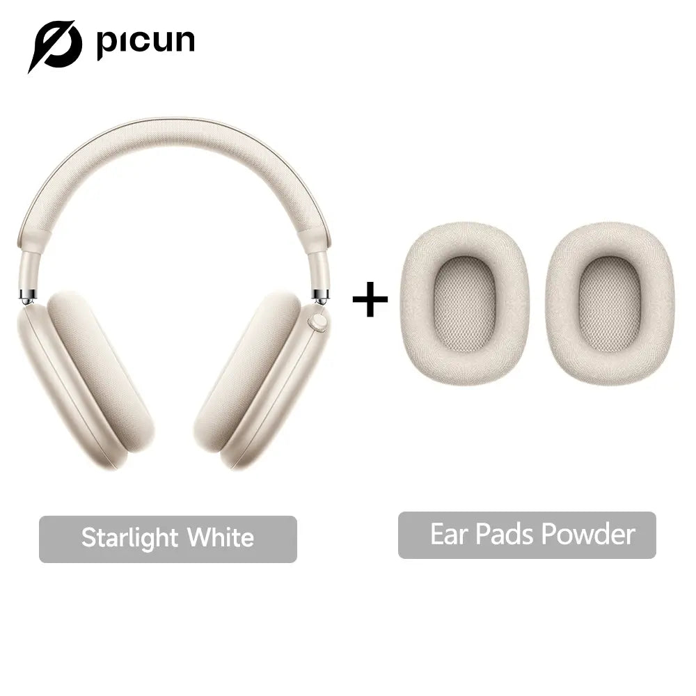 Picun F8 Pro+ Bluetooth Wireless Earbuds - Premium Audio Headphones with Detachable Ear Tips, 52dB Active Noise Cancellation, Five Intelligent ENC Microphones, and Seamless Dual-Device Pairing for Enhanced All-Day Comfort and Work Efficiency