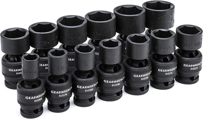 GEARWRENCH 13-Piece 1/2" Drive 6-Point Standard Universal Impact Socket Set, SAE - Model 84938N