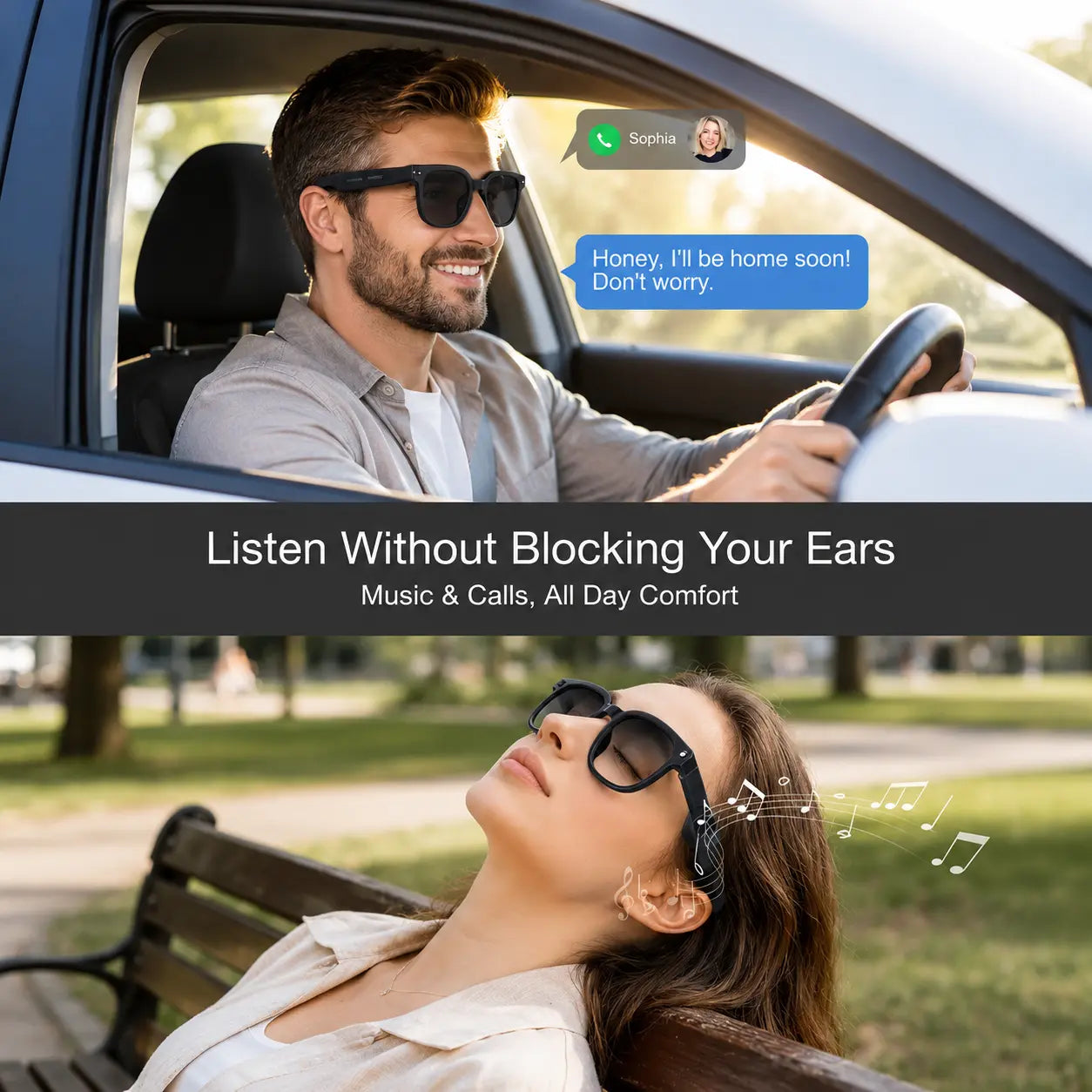 HIEHA 2026 Advanced AI Smart Glasses with 8MP Camera, Photo & Video Recording, Open-Ear HD Audio, Bluetooth Connectivity, UV Protection, and Multi-Language Translation for Travel and Outdoor Activities