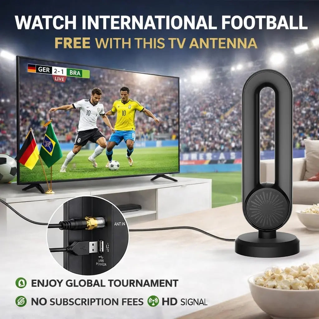 TV Antenna for Local Channels,Digital Indoor HD Antennas with Strong Magnetic Base, Easy Installation, Long Range Reception for Local Channels Summervibes