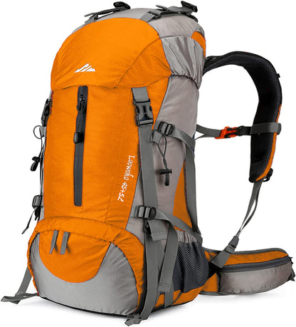 50L Waterproof Hiking Backpack with Rain Cover - Lightweight 45+5 Liter Camping Essentials Bag