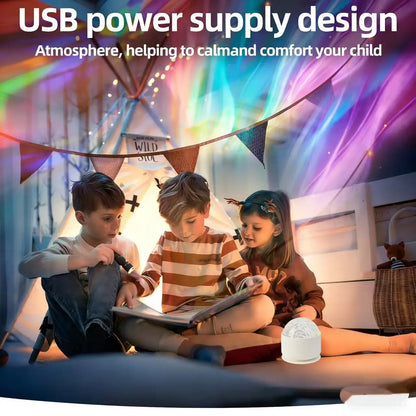 2-in-1 Aurora Borealis and Star Cloud Projector with Remote Control, USB Rechargeable Galaxy Night Lamp, Versatile Modes, Adjustable Ambient Lighting for Bedrooms, Living Rooms, Children's Rooms, Home Decor, Relaxation, Sleep, Gift Options