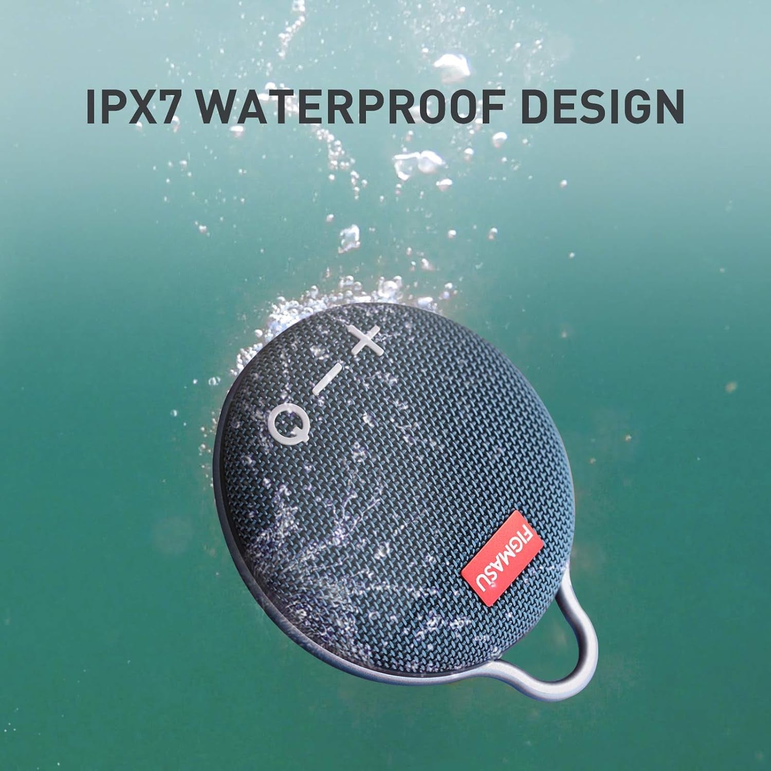 Portable Wireless Bluetooth Speakers - Waterproof Mini Speaker with 24-Hour Playtime and Enhanced Bass for Outdoor, Shower, Sports, and Travel (Blue)