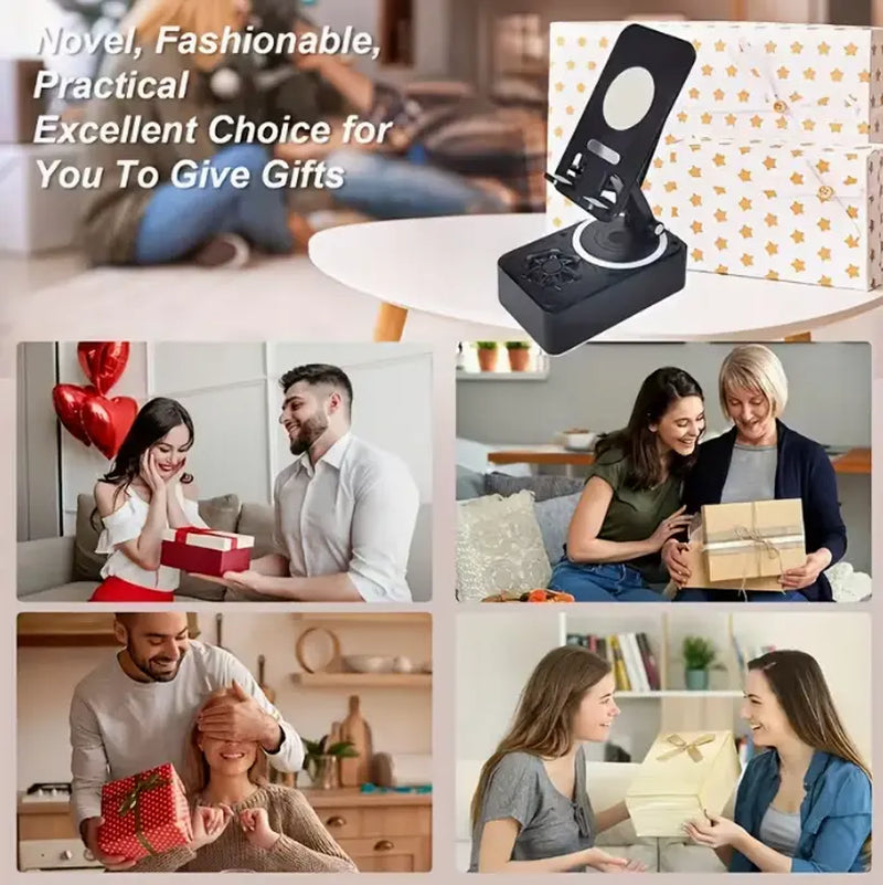 5-in-1 Wireless Bluetooth Audio Speaker with 3000mAh USB Charger, Colorful Lighting, and Device Stand for iPhones and Tablets