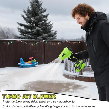 KINETIX Cordless Leaf Blower with Brushless Copper Motor and Battery - Handheld Powerful Dryer for Car Drying, Snow Removal, and Glass Blowing