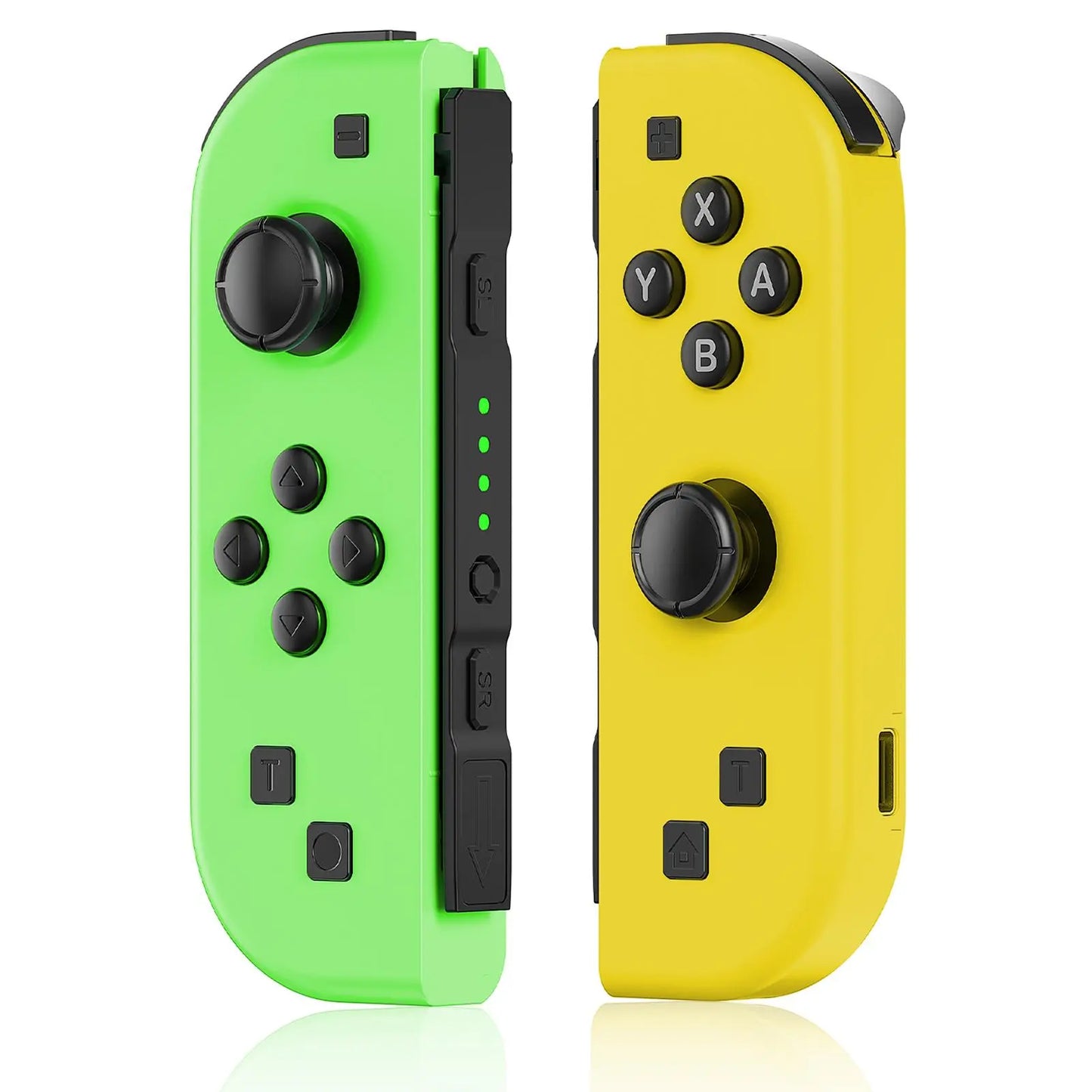 Wireless Joypad L/R Controller for Nintendo Switch - Green/Yellow Ergonomic Dual Vibration Motion Bluetooth Game Controller by Summerwins