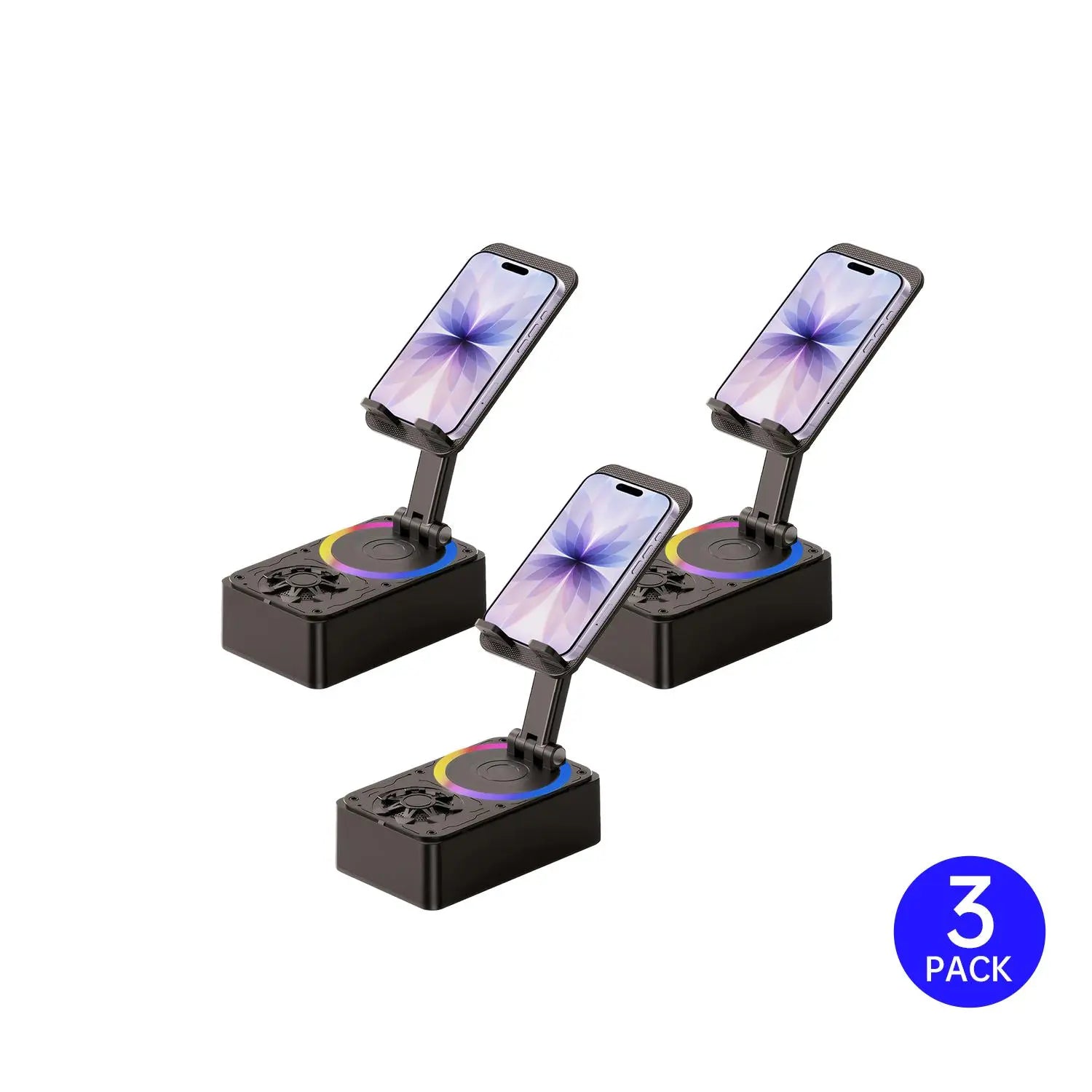 5-in-1 Wireless Bluetooth Audio Speaker with 3000mAh USB Charger, Colorful Lighting, and Device Stand for iPhones and Tablets