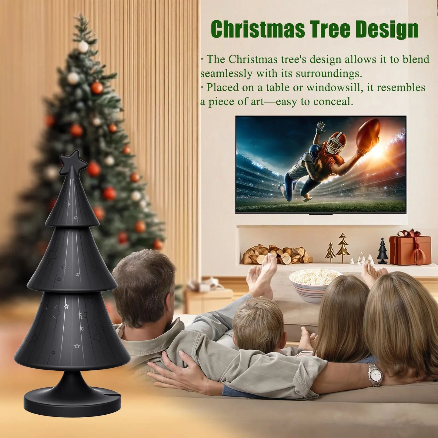 TV Antenna for Local Channels,Digital Indoor HD Antennas with Strong Magnetic Base, Easy Installation, Long Range Reception for Local Channels Summervibes