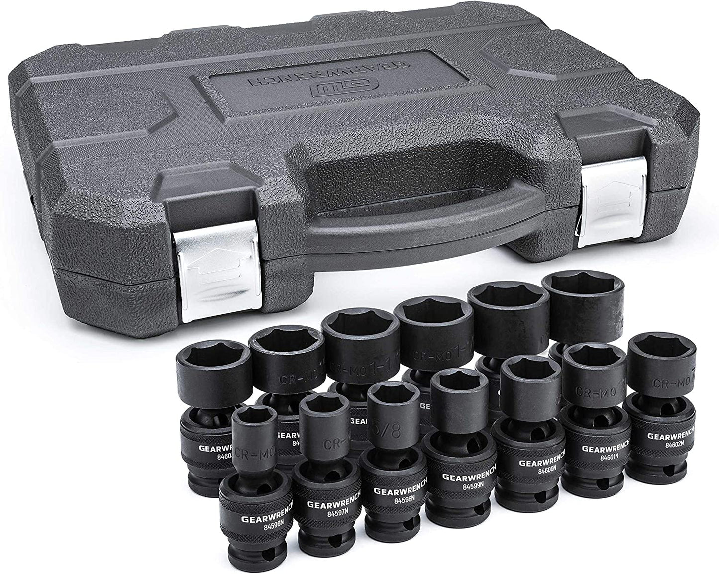 GEARWRENCH 13-Piece 1/2" Drive 6-Point Standard Universal Impact Socket Set, SAE - Model 84938N