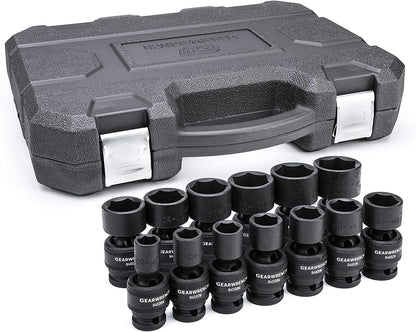 GEARWRENCH 13-Piece 1/2" Drive 6-Point Standard Universal Impact Socket Set, SAE - Model 84938N