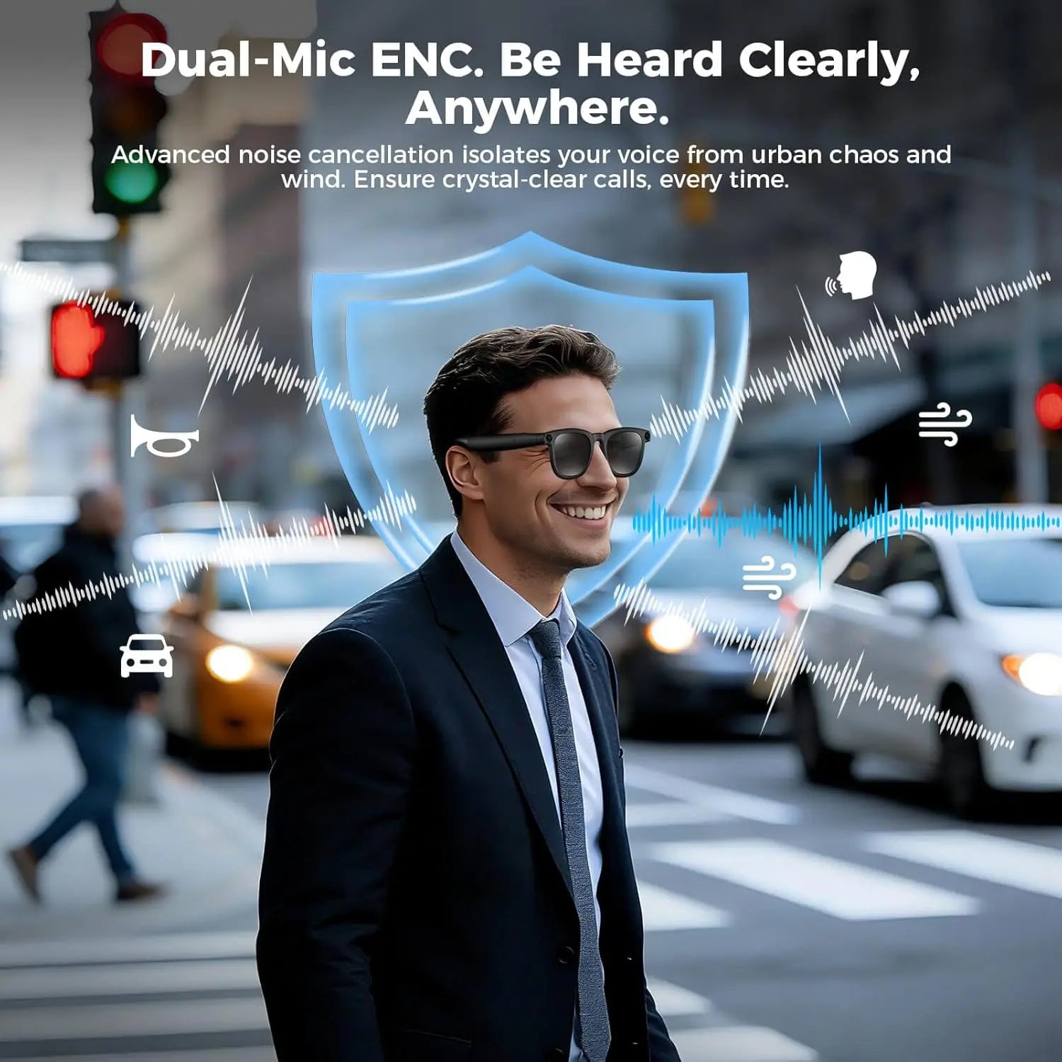 HIEHA 2026 Advanced AI Smart Glasses with 8MP Camera, Photo & Video Recording, Open-Ear HD Audio, Bluetooth Connectivity, UV Protection, and Multi-Language Translation for Travel and Outdoor Activities