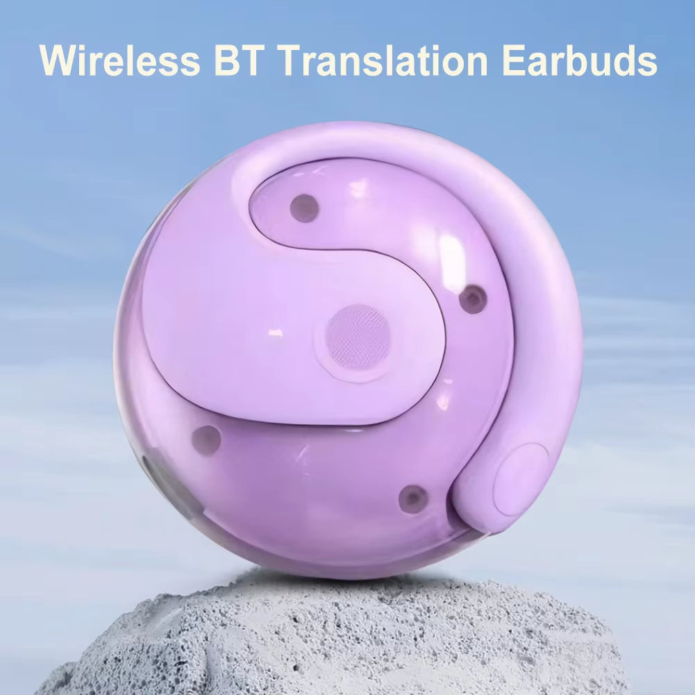 Intelligent Wireless Translation Earbuds with Real-Time Support for 144 Languages, Waterproof Design, and Smart Voice Technology