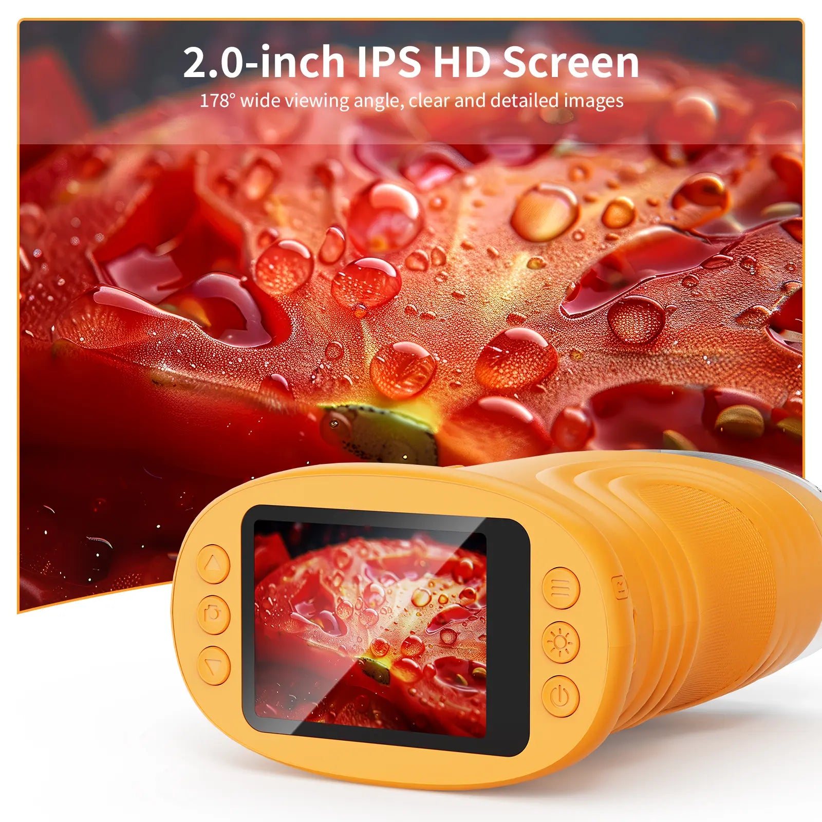 1000X Handheld Digital Microscope with 4K 2'' IPS Display, USB-Powered Portable Microscope for Educational Purposes, Ideal STEM Gift for Children Ages 3-12