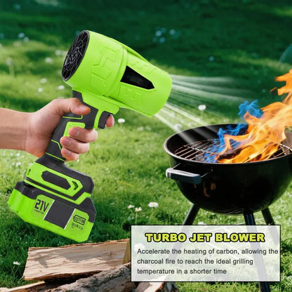 KINETIX Cordless Leaf Blower with Brushless Copper Motor and Battery - Handheld Powerful Dryer for Car Drying, Snow Removal, and Glass Blowing