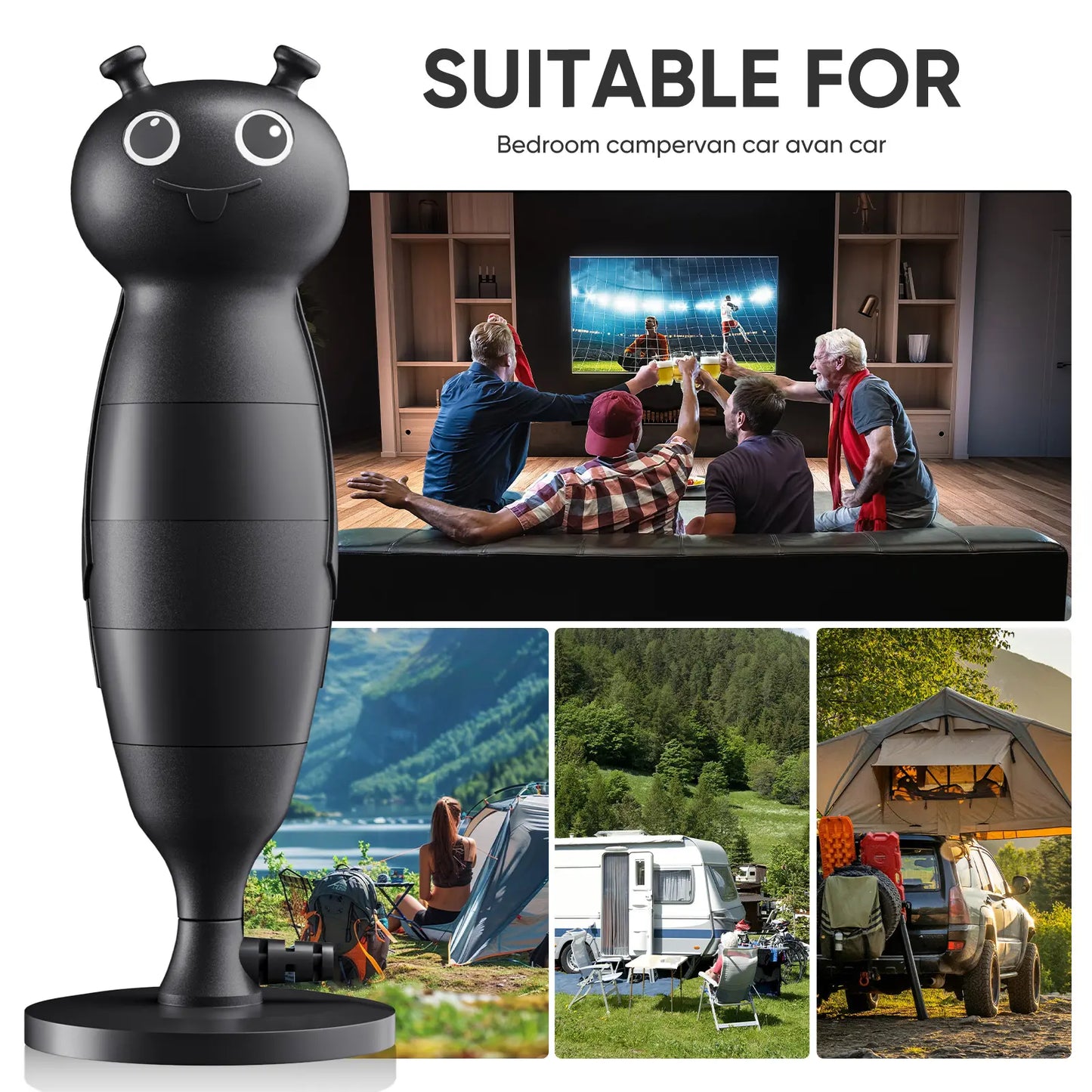 TV Antenna for Local Channels,Digital Indoor HD Antennas with Strong Magnetic Base, Easy Installation, Long Range Reception for Local Channels Summervibes