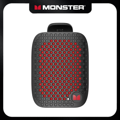Monster M3 Portable Bluetooth Speaker - TWS Stereo Sound, IPX7 Waterproof, Magnetic Clip-On Design, Ultra-Portable 80G Wireless Speaker for Outdoor Activities, Travel, Camping, and Work