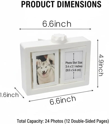 Rotating Film Frame Flip Album - 24 Capacity, Customizable Display Holder for Cards and Desktop Décor, Perfect Gift for Collectors
