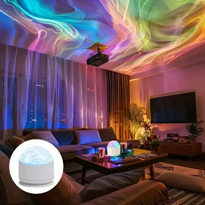 2-in-1 Aurora Borealis and Star Cloud Projector with Remote Control, USB Rechargeable Galaxy Night Lamp, Versatile Modes, Adjustable Ambient Lighting for Bedrooms, Living Rooms, Children's Rooms, Home Decor, Relaxation, Sleep, Gift Options