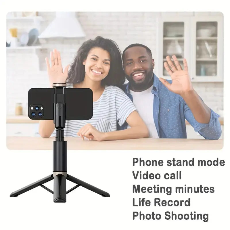 68-Inch Retractable Selfie Stick and Professional Floor Tripod for Live Streaming, Featuring Wireless Remote, 360° Rotation, and Stable Anti-Shake Design; Perfect for Travel Vlogs and Outdoor Streaming, Compatible with iPhone and Android Smartphones