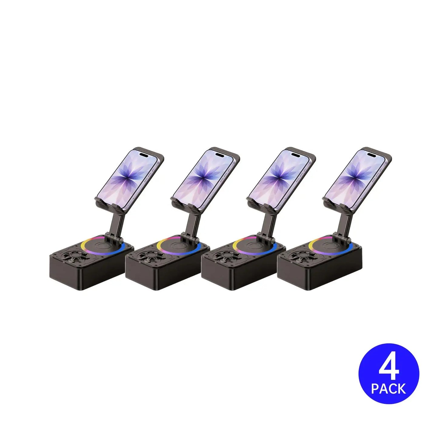 5-in-1 Wireless Bluetooth Audio Speaker with 3000mAh USB Charger, Colorful Lighting, and Device Stand for iPhones and Tablets