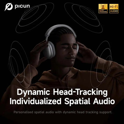 Picun F8 Pro+ Bluetooth Wireless Earbuds - Premium Audio Headphones with Detachable Ear Tips, 52dB Active Noise Cancellation, Five Intelligent ENC Microphones, and Seamless Dual-Device Pairing for Enhanced All-Day Comfort and Work Efficiency