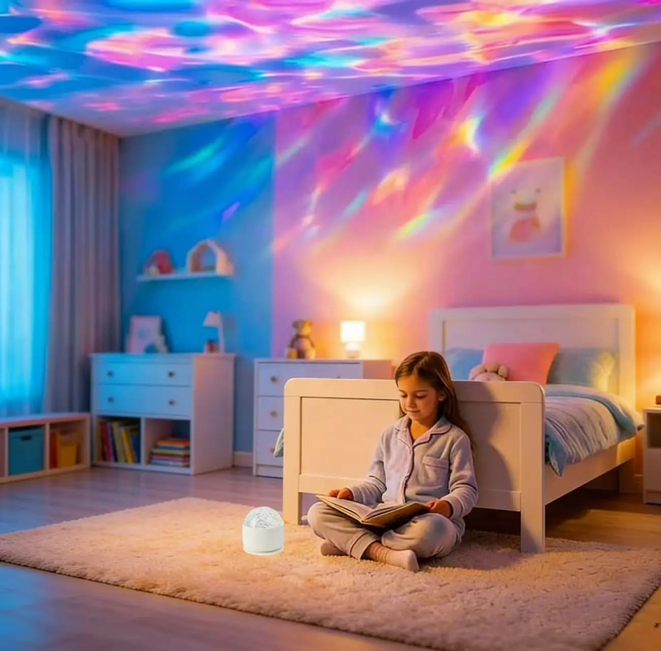 2-in-1 Aurora Borealis and Star Cloud Projector with Remote Control, USB Rechargeable Galaxy Night Lamp, Versatile Modes, Adjustable Ambient Lighting for Bedrooms, Living Rooms, Children's Rooms, Home Decor, Relaxation, Sleep, Gift Options