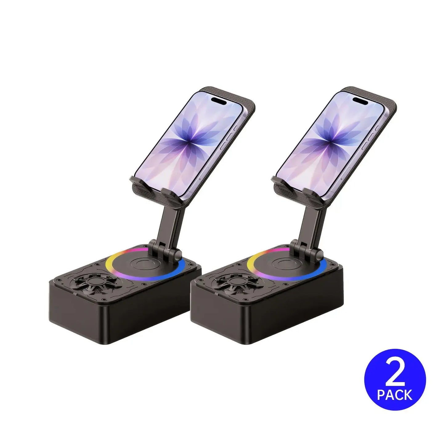 5-in-1 Wireless Bluetooth Audio Speaker with 3000mAh USB Charger, Colorful Lighting, and Device Stand for iPhones and Tablets
