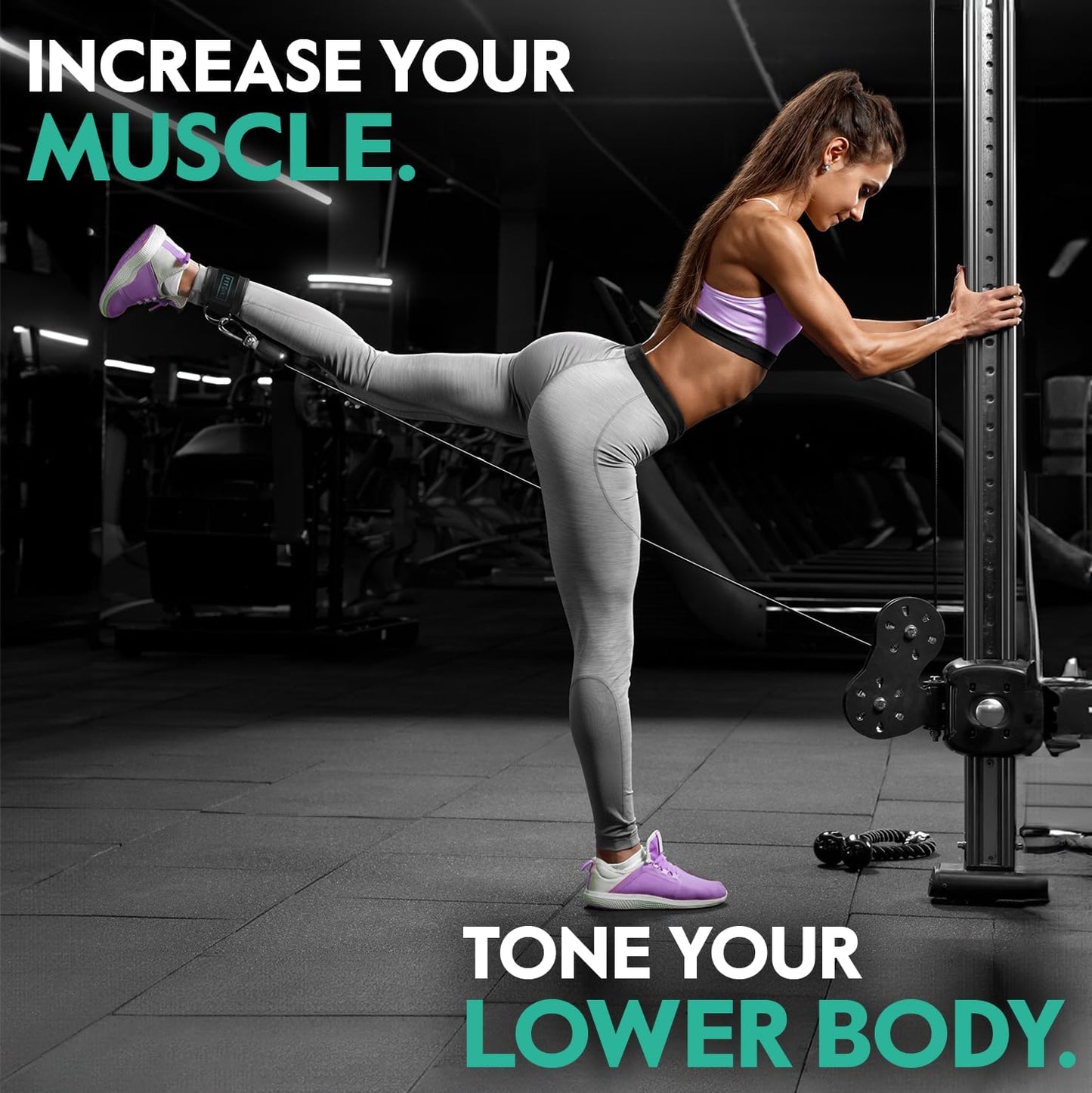 Premium Ankle Strap for Cable Machines – Enhanced Padding and Comfort for Effective Cable Exercise Attachments at Home and Gym, Ideal for Glute Workouts, Kickbacks, Leg Extensions, and Hip Abduction Exercises