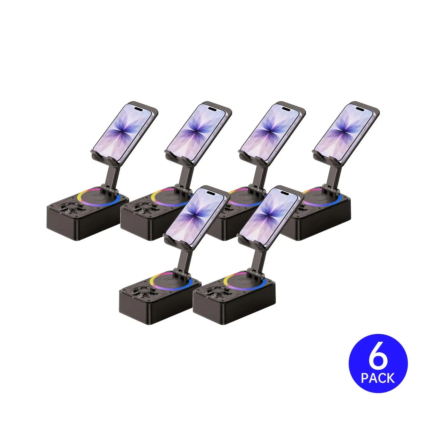 5-in-1 Wireless Bluetooth Audio Speaker with 3000mAh USB Charger, Colorful Lighting, and Device Stand for iPhones and Tablets