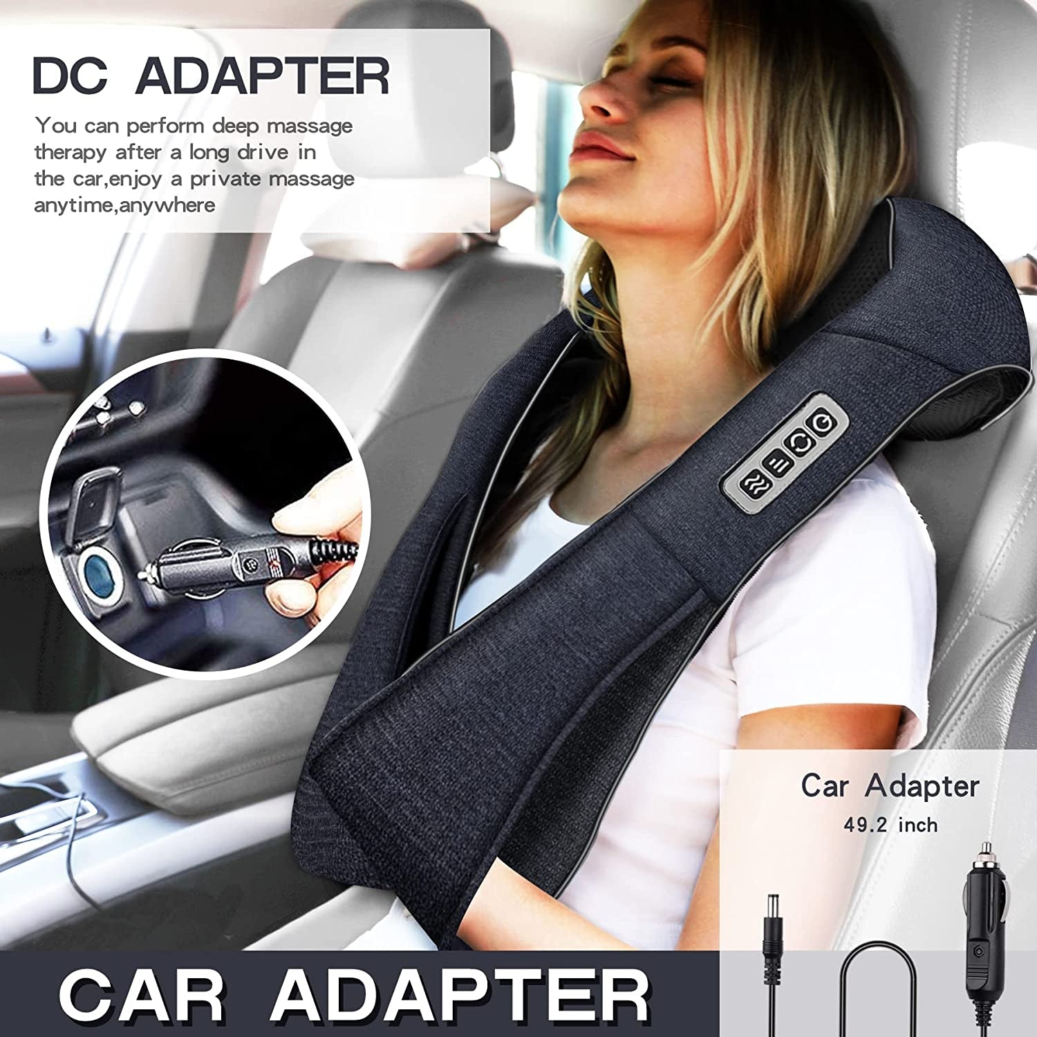 Shiatsu Back, Shoulder, and Neck Massager with Heat - Electric Deep Tissue 4D Kneading Massage, Ideal Gift for Mother's Day, Father's Day, and Christmas for Moms, Wives, and Dads