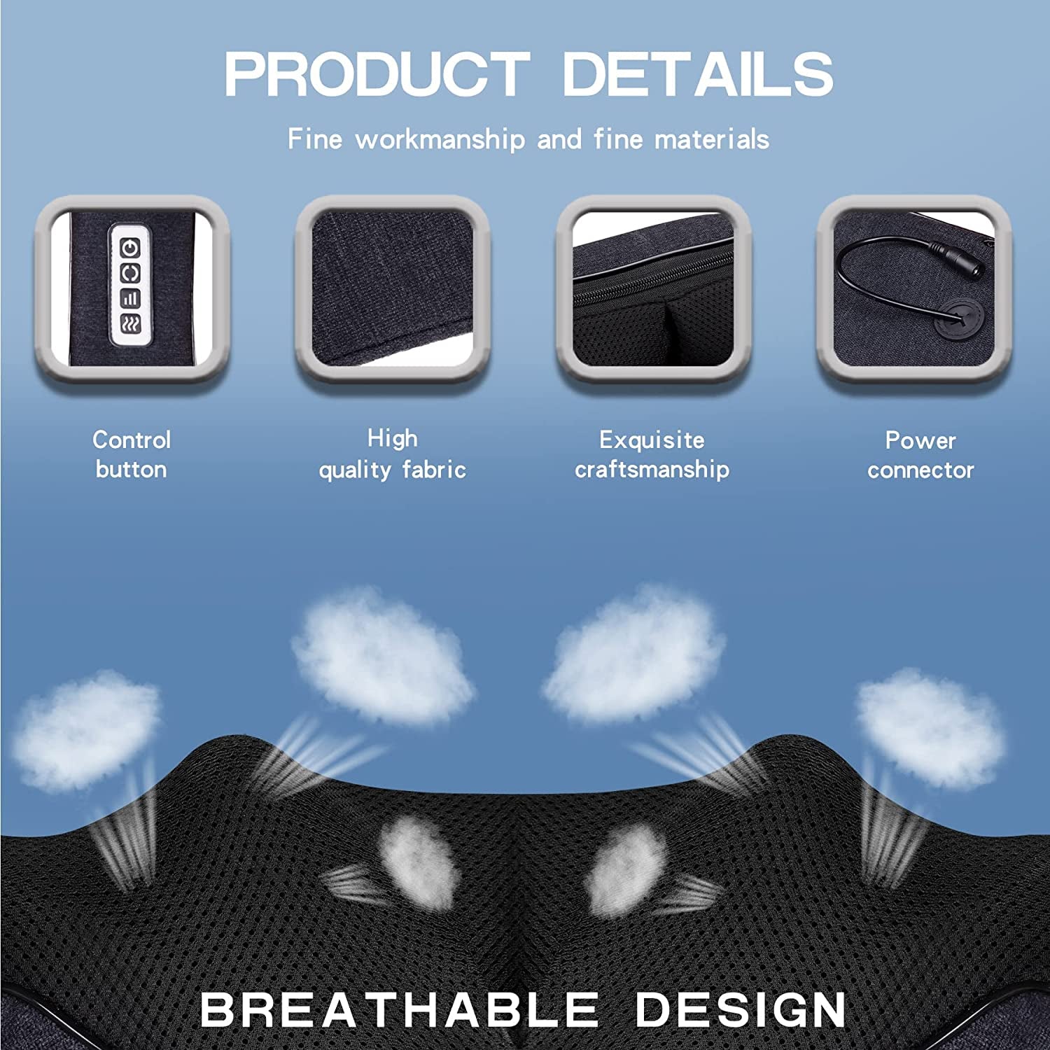 Shiatsu Back, Shoulder, and Neck Massager with Heat - Electric Deep Tissue 4D Kneading Massage, Ideal Gift for Mother's Day, Father's Day, and Christmas for Moms, Wives, and Dads