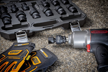 GEARWRENCH 13-Piece 1/2" Drive 6-Point Standard Universal Impact Socket Set, SAE - Model 84938N