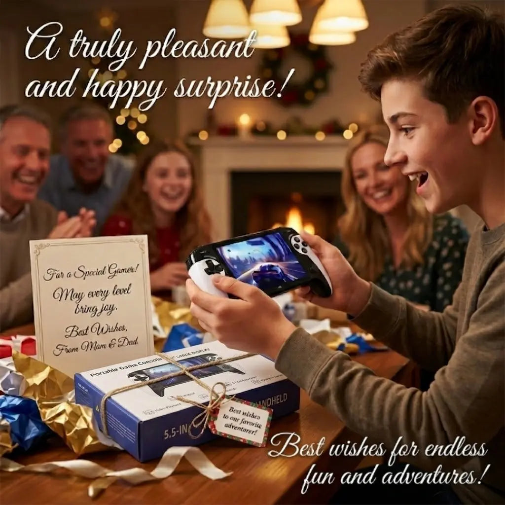 Portable Handheld Gaming Console with 5.5-Inch Display - Compatible with Thousands of Games, Ideal Gift for Any Occasion