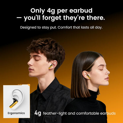 Bumblebee Official Bluetooth 5.4 Headphones, Wireless Earbuds with ENC Noise Cancelling Mic | Durable Alloy Earbud Case | Immersive Soundfor Gaming & Commute | Yellow