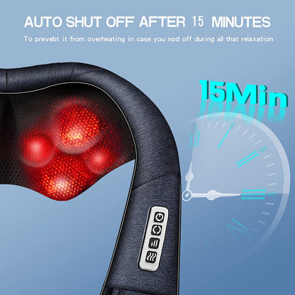 Shiatsu Back, Shoulder, and Neck Massager with Heat - Electric Deep Tissue 4D Kneading Massage, Ideal Gift for Mother's Day, Father's Day, and Christmas for Moms, Wives, and Dads