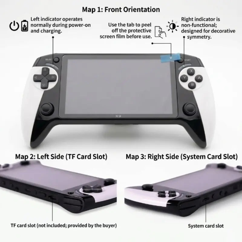 Portable Handheld Gaming Console with 5.5-Inch Display - Compatible with Thousands of Games, Ideal Gift for Any Occasion