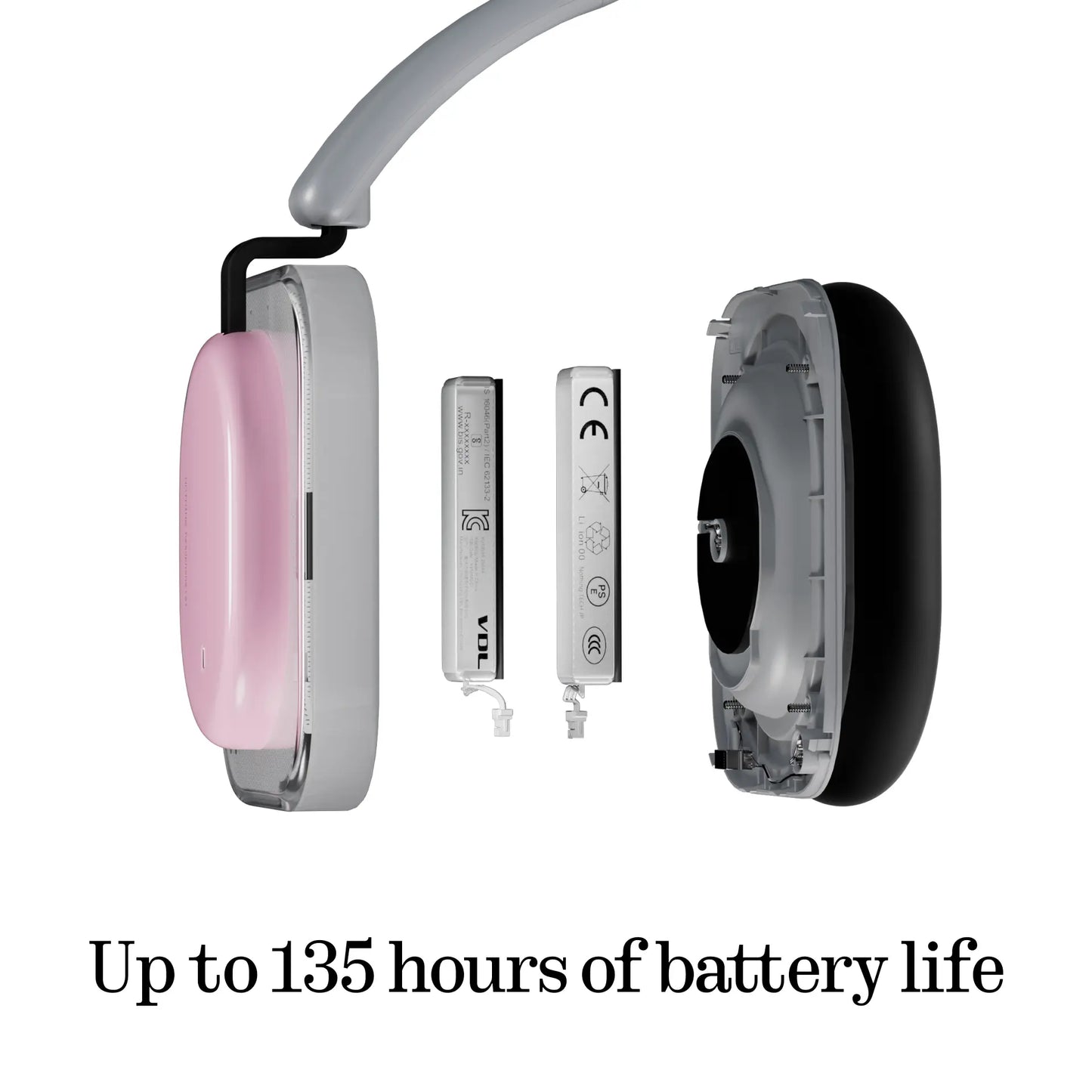 Charli XCX Nothing Headphones (A) - Environmental Adaptive ANC, Personalized Spatial Audio, LDAC & Hi-Res Certification, USB-C Lossless Audio Support, Up to 135 Hours Playtime, Bluetooth Headset in White