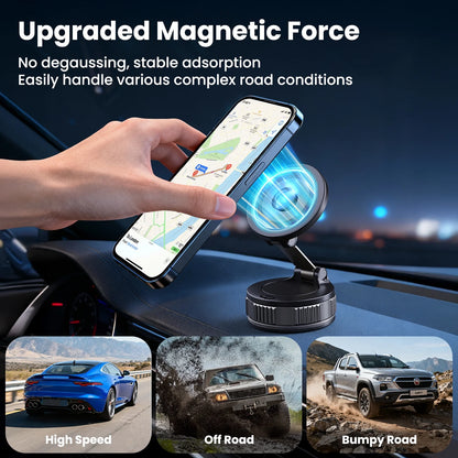 Mag-Safe 360° Adjustable Car Phone Mount - Compatible with iPhone 17 Pro Max, 16, 15, 14, 13, 12, and Air Plus - Essential Car Accessories